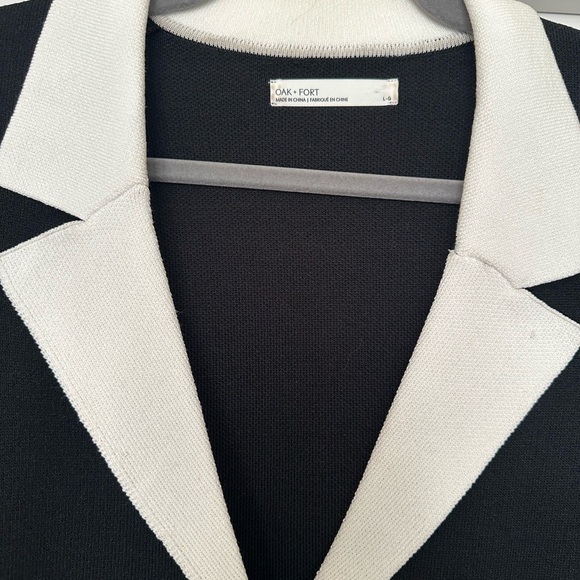 Oak and Fort Black cardigan with white detailing NWOT - Picture 3 of 5
